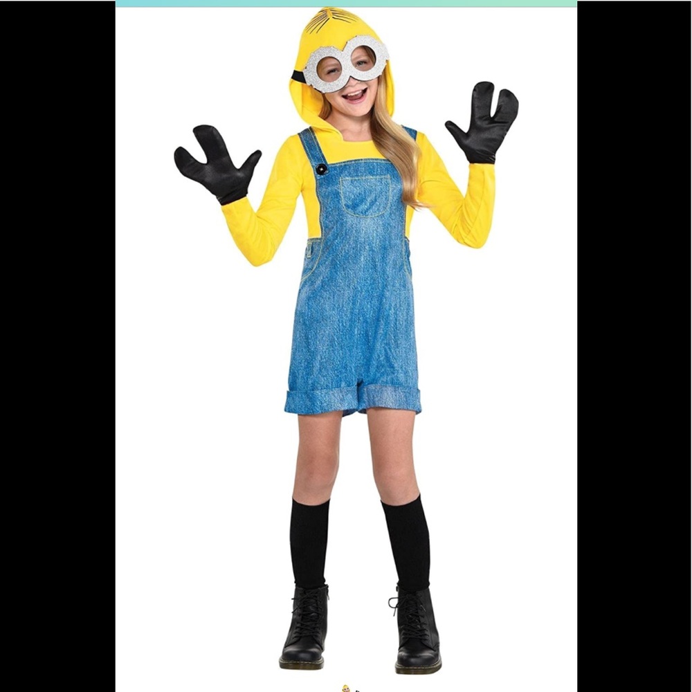 Party City Minion Halloween Costume for Girls, Minions 2, Large
